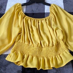 Women’s/Junior’s Blouse In The Color Yellow. Size Large